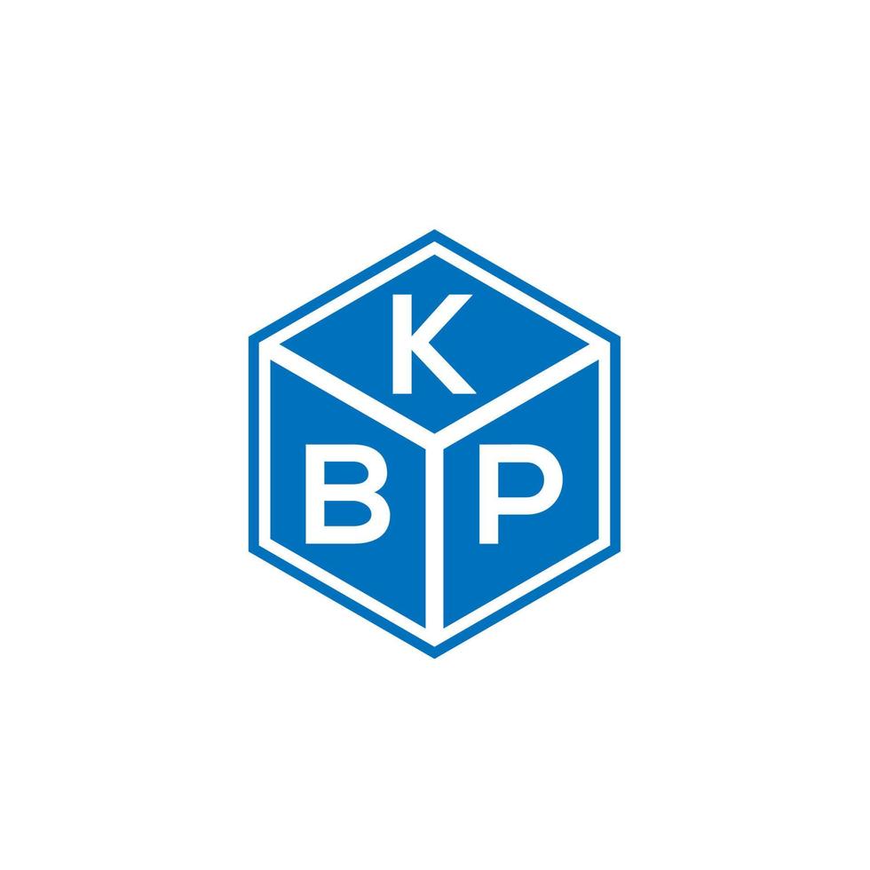 diseño de logotipo de letra kbp sobre fondo negro. concepto de logotipo de letra de iniciales creativas kbp. diseño de letras kpb. vector