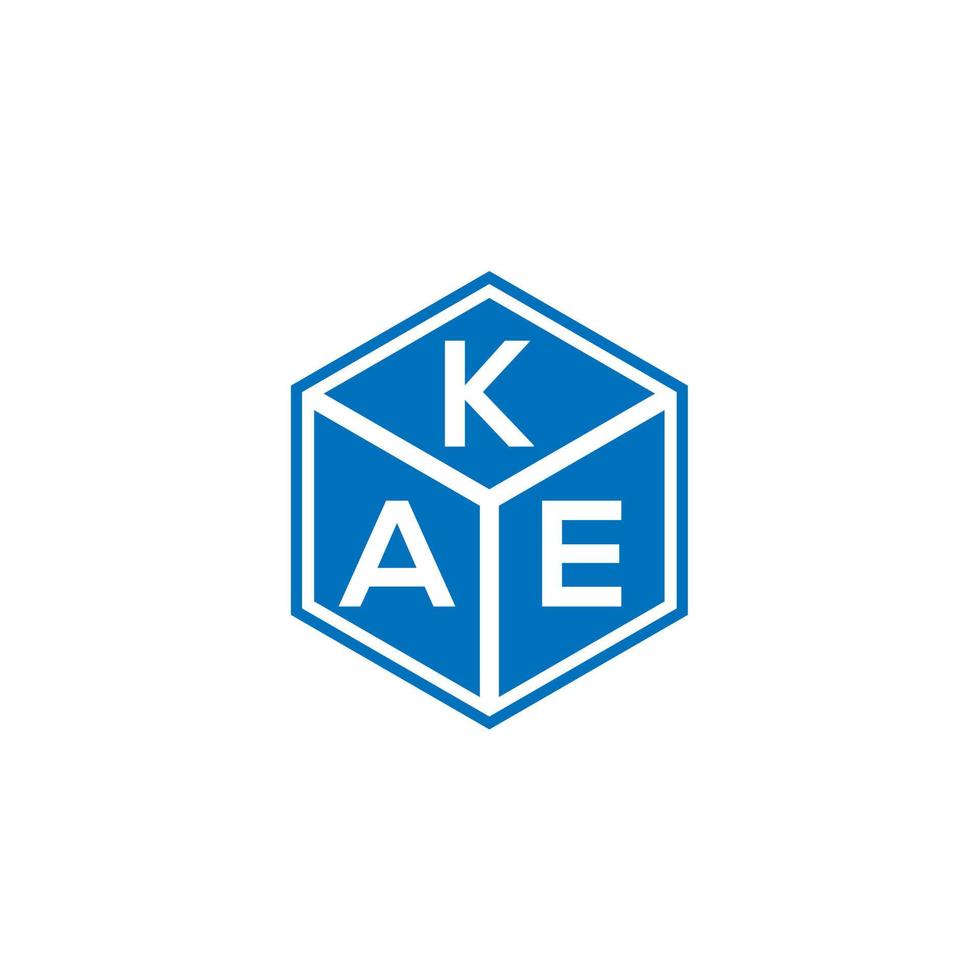 diseño de logotipo de letra kae sobre fondo negro. concepto de logotipo de letra de iniciales creativas kae. diseño de letras kae. vector