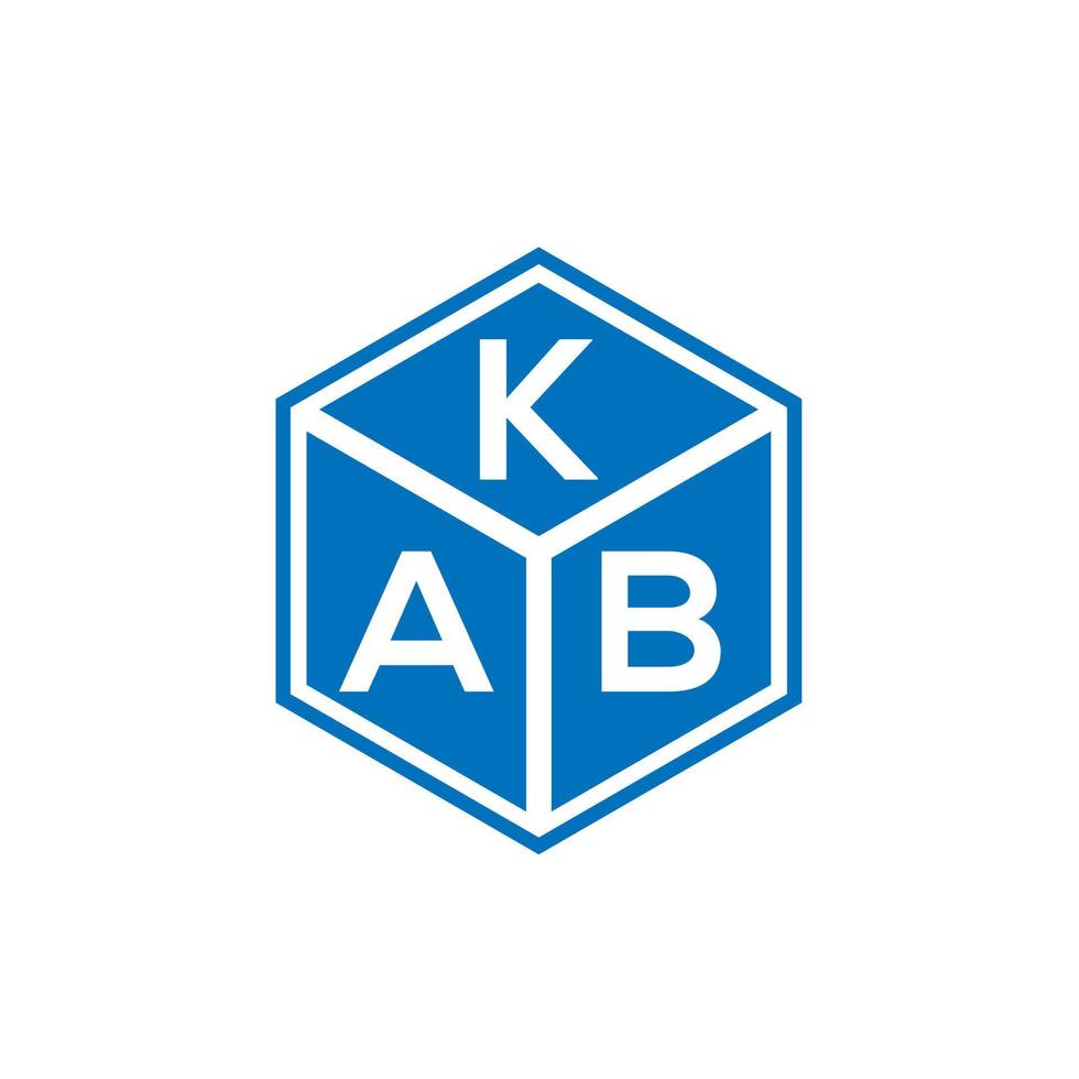 diseño de logotipo de letra kab sobre fondo negro. concepto de logotipo de letra de iniciales creativas kab. diseño de letras kab. vector