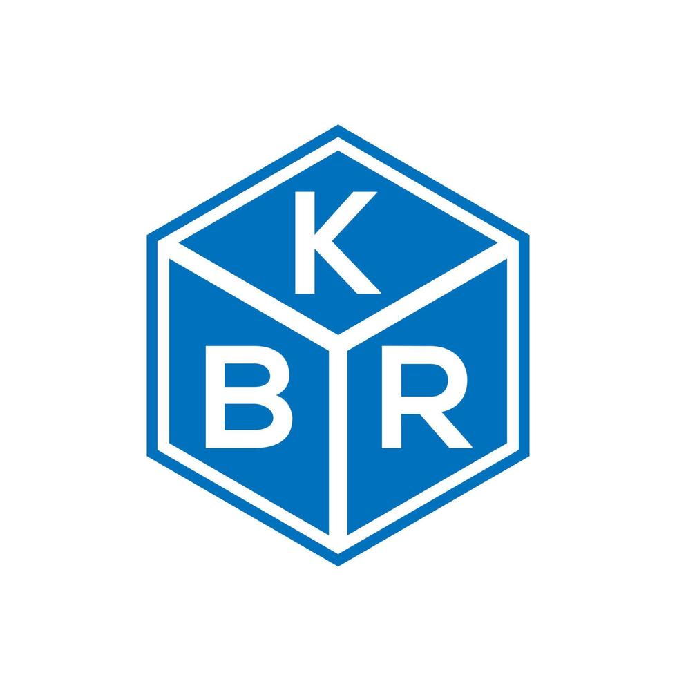 diseño de logotipo de letra kbr sobre fondo negro. concepto de logotipo de letra de iniciales creativas kbr. diseño de letras kbr. vector