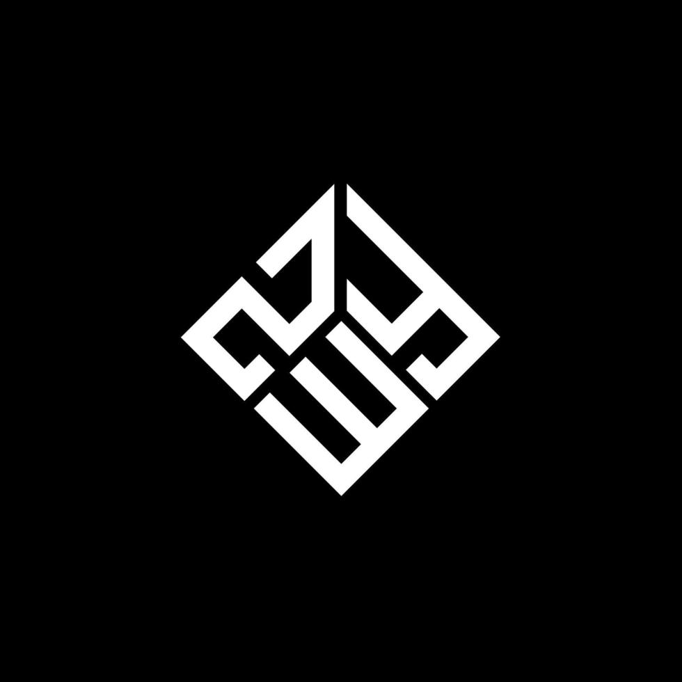 ZWY letter logo design on black background. ZWY creative initials letter logo concept. ZWY letter design. vector