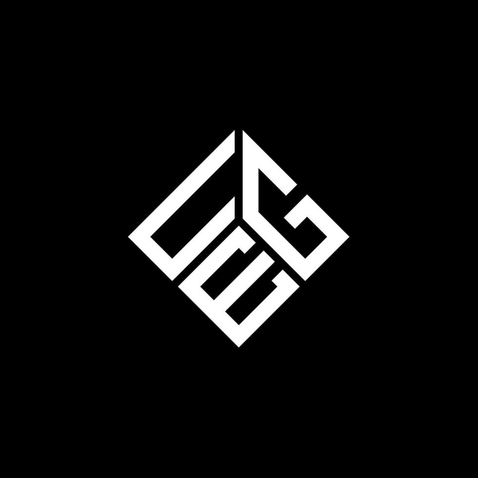 UEG letter logo design on black background. UEG creative initials letter logo concept. UEG letter design. vector