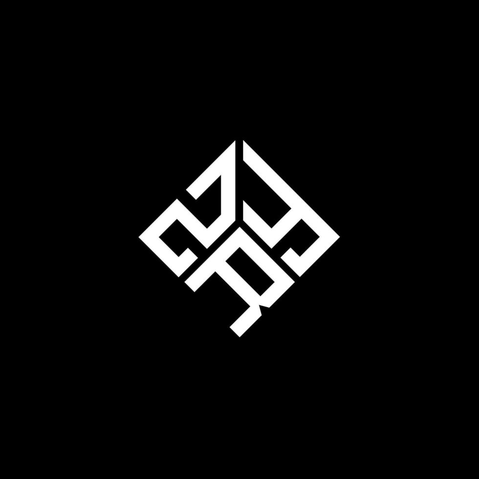 ZRY letter logo design on black background. ZRY creative initials letter logo concept. ZRY letter design. vector