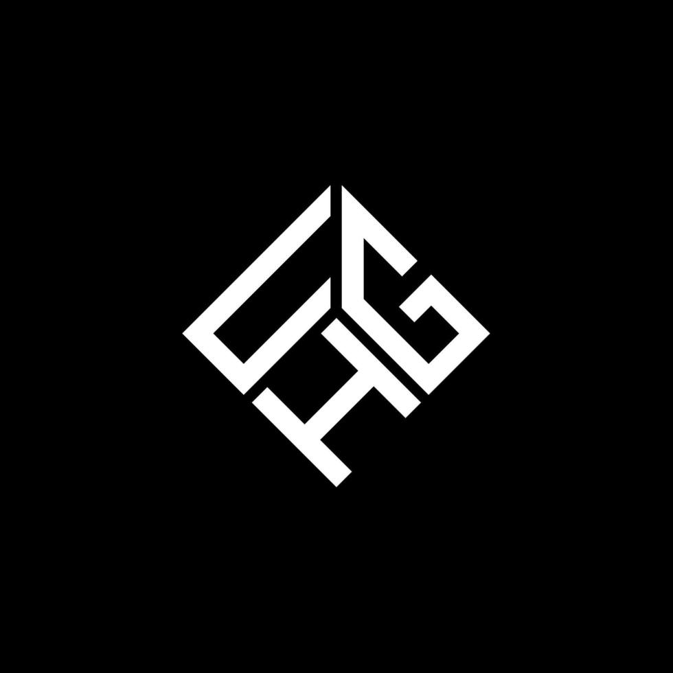 diseño del logotipo de la letra uhg sobre fondo negro. concepto de logotipo de letra de iniciales creativas uhg. diseño de letras uhg. vector