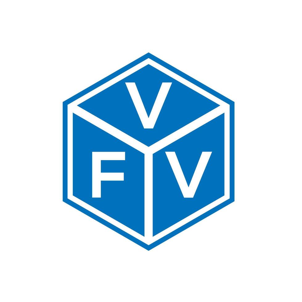 diseño de logotipo de letra vfv sobre fondo negro. concepto de logotipo de letra de iniciales creativas vfv. diseño de letras vfv. vector