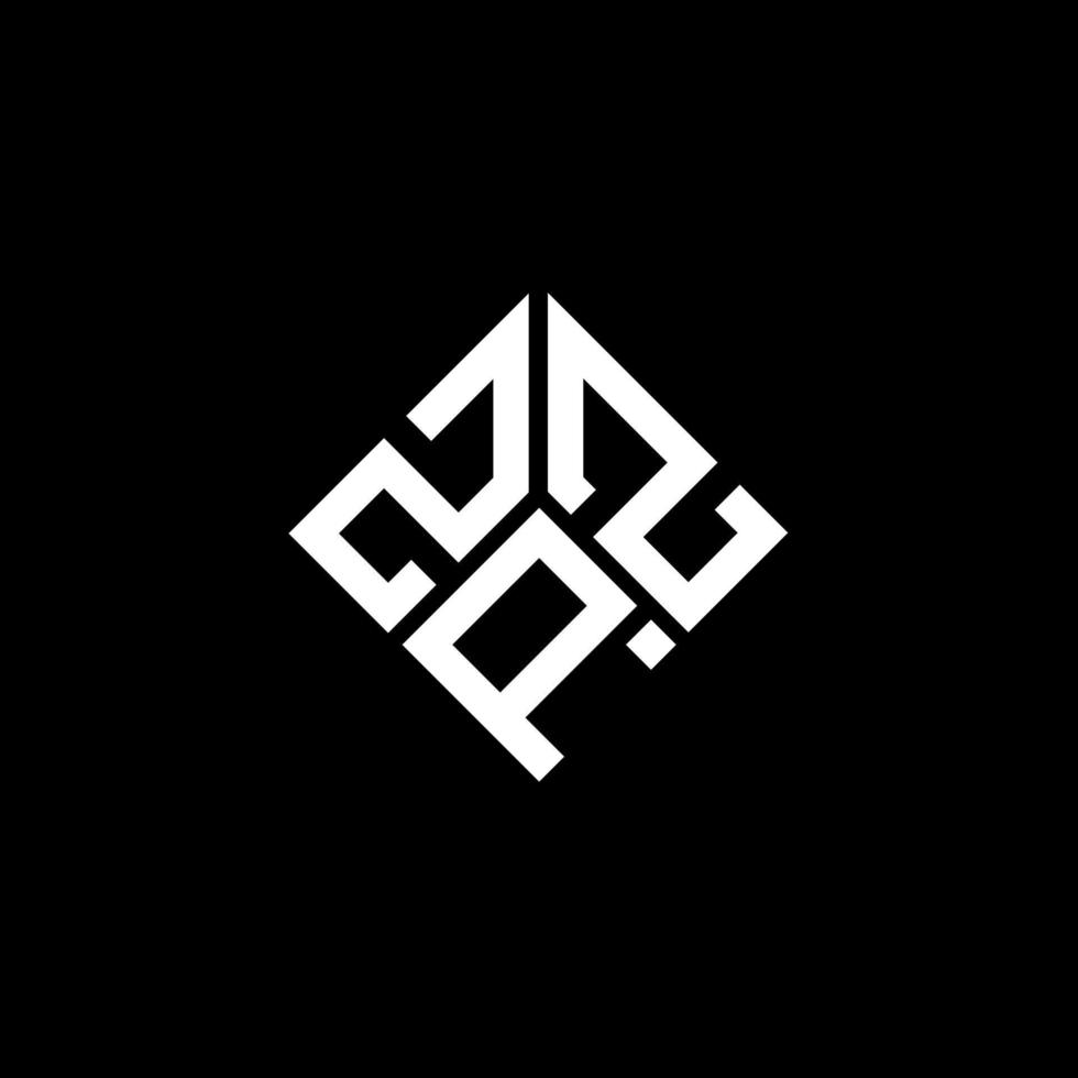 ZPZ letter logo design on black background. ZPZ creative initials letter logo concept. ZPZ letter design. vector