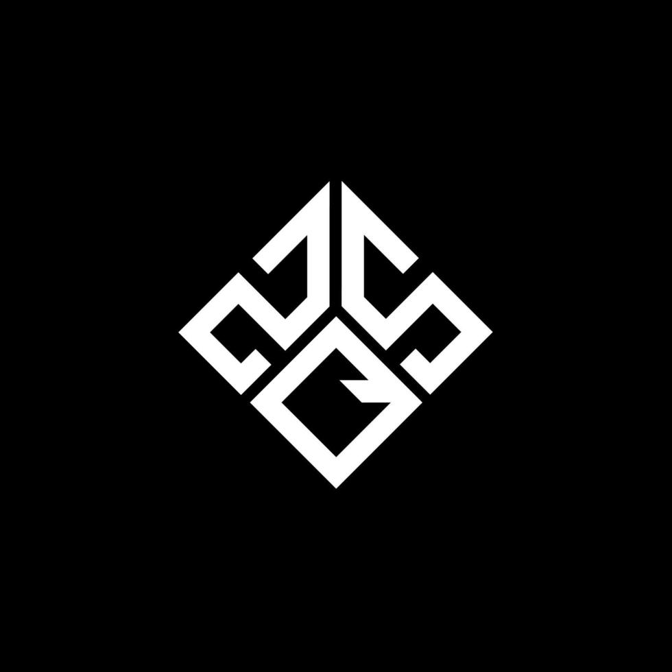 ZQS letter logo design on black background. ZQS creative initials letter logo concept. ZQS letter design. vector