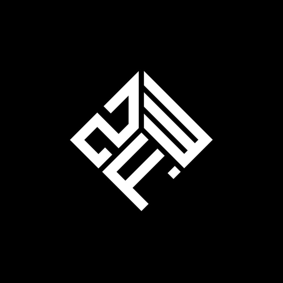 ZFW letter logo design on black background. ZFW creative initials letter logo concept. ZFW letter design. vector