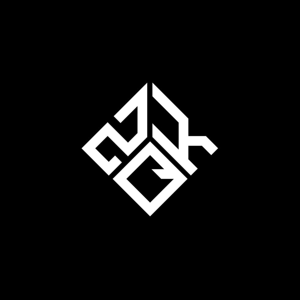 diseño de logotipo de letra zqk sobre fondo negro. concepto de logotipo de letra inicial creativa zqk. diseño de letras zqk. vector