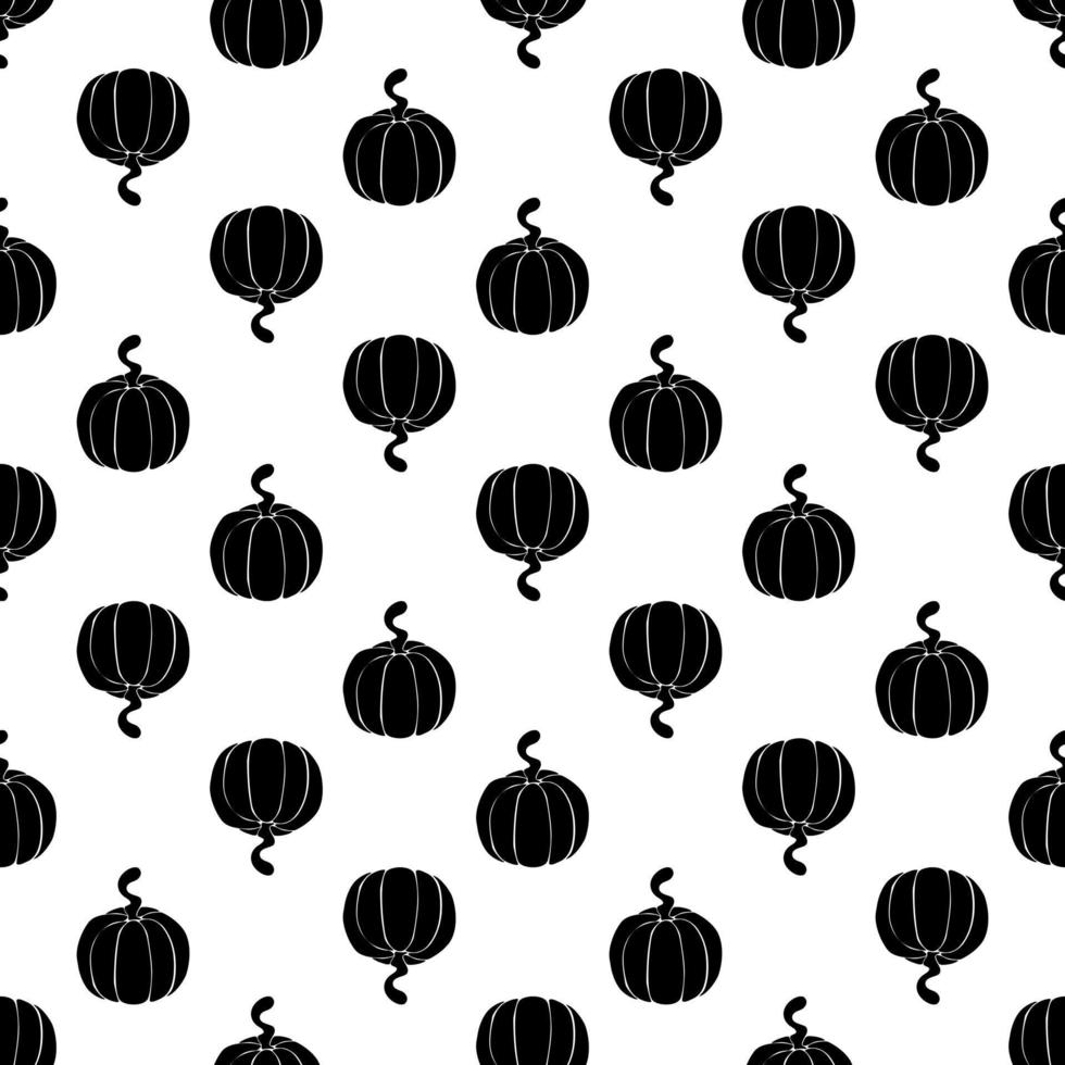 Seamless pattern with Halloween pumpkins. Wrapping paper pattern. Vector. vector