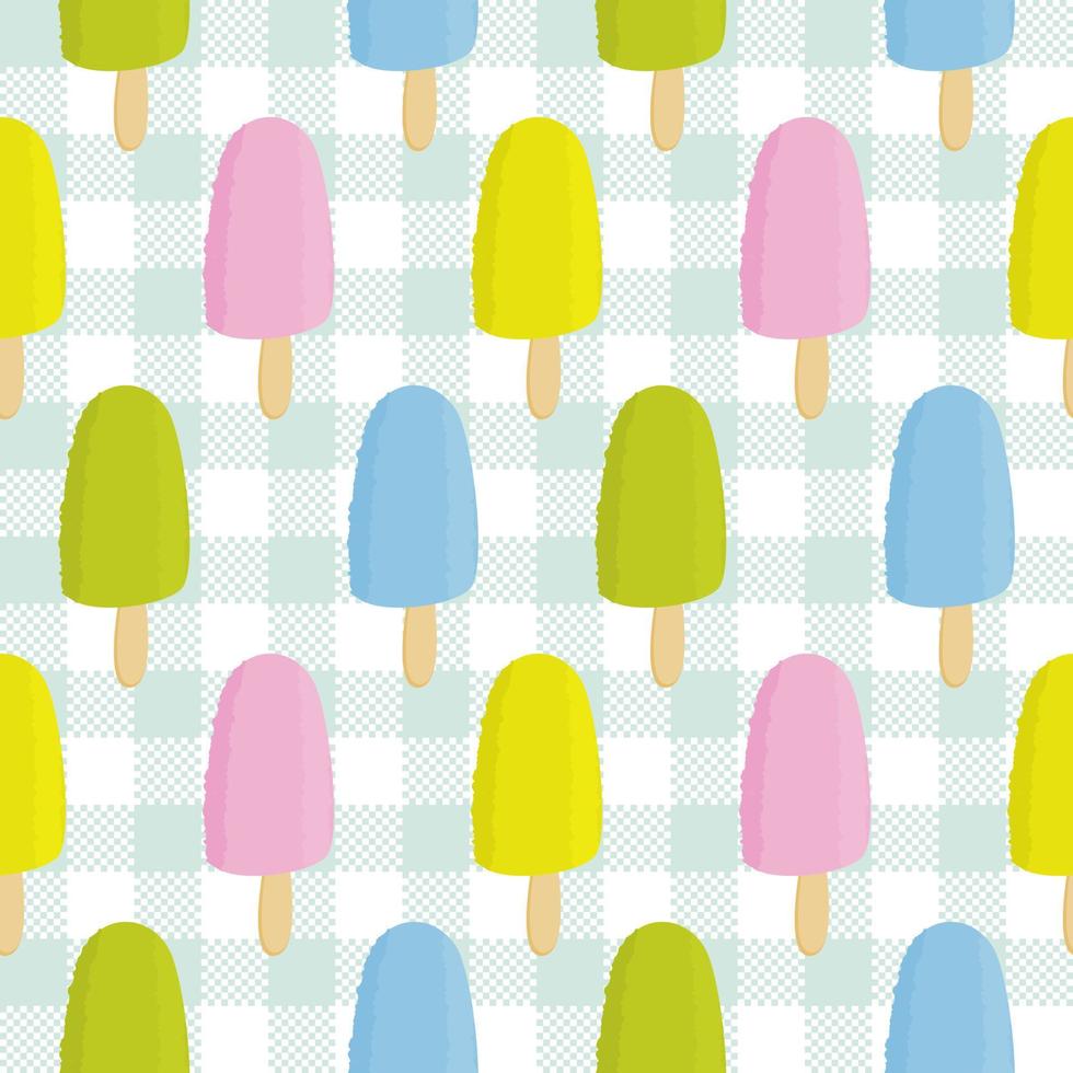 Seamless pattern with pastel ice cream. Wrapping paper pattern. Pastel concept. vector