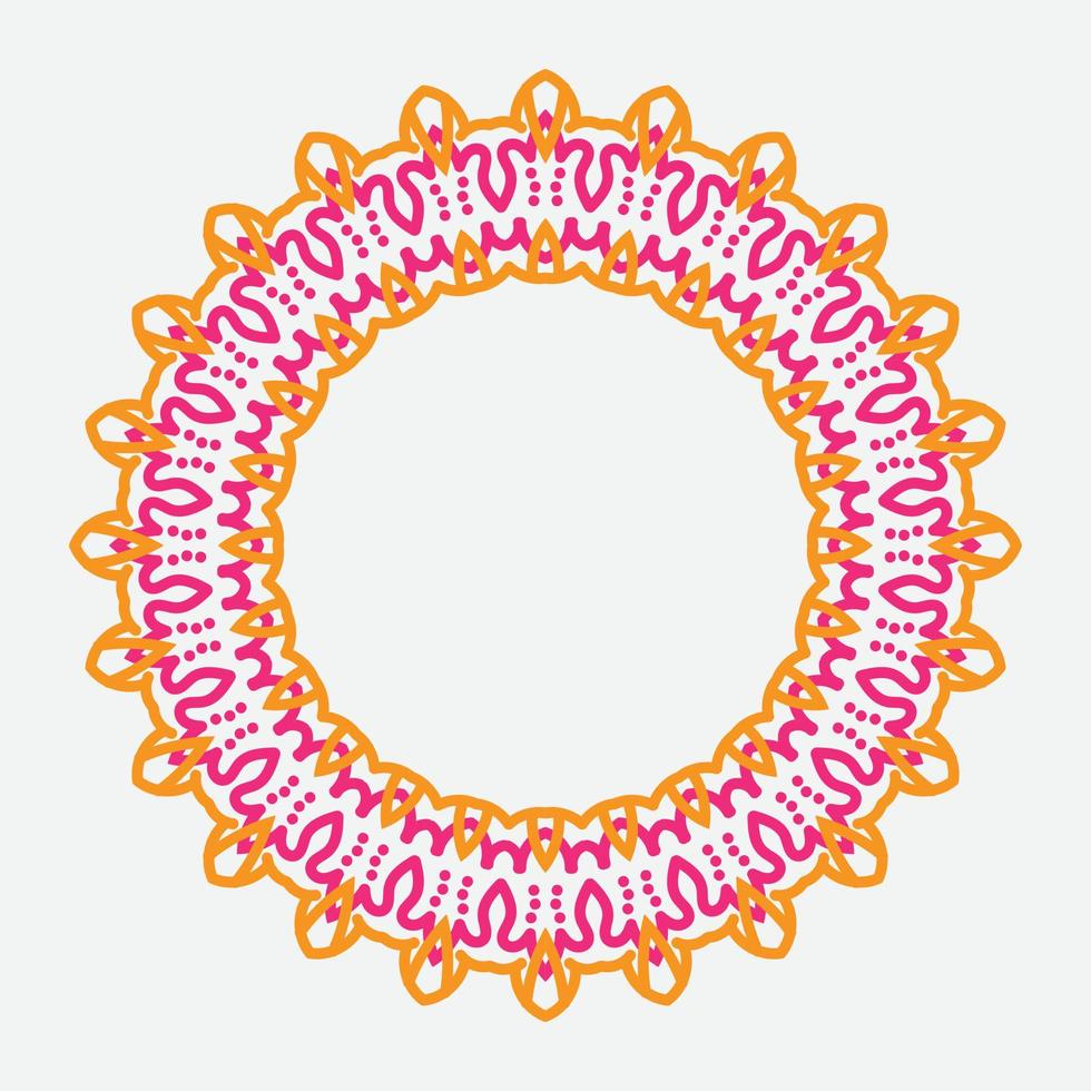 Decorative Round Frame. vintage round frame. vector
