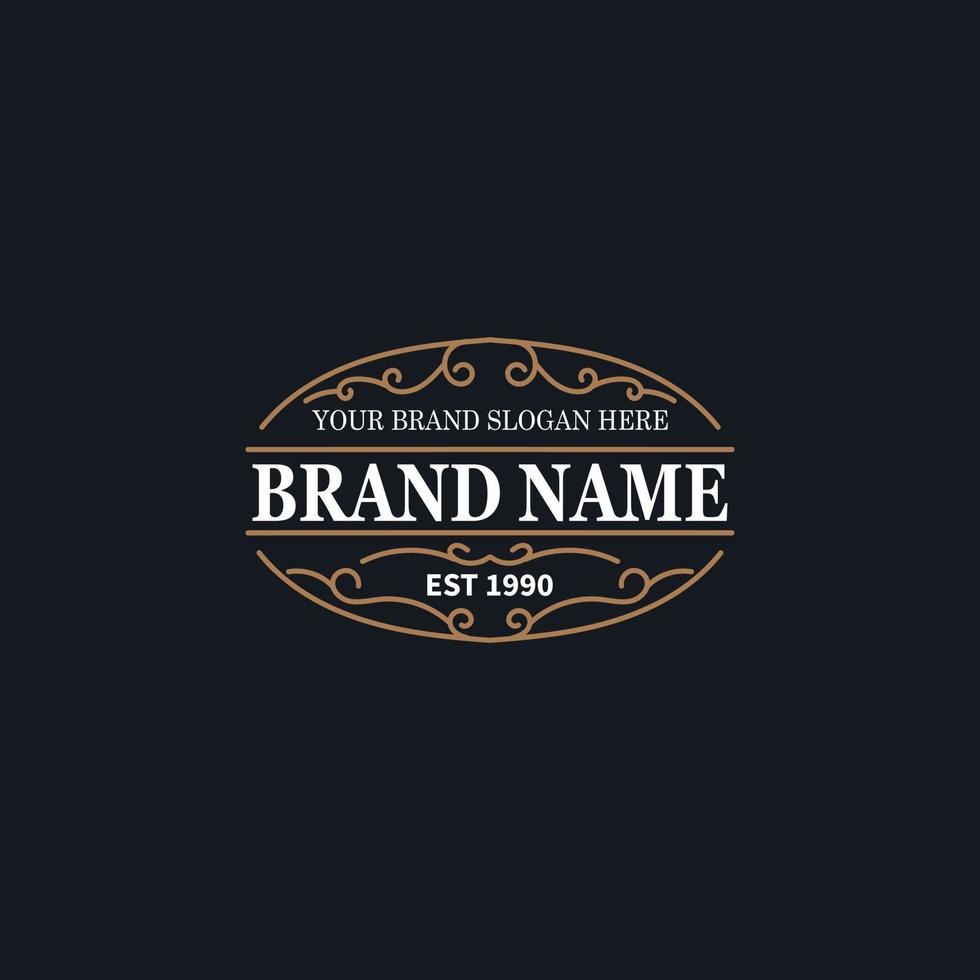 Badge Vintage Style Logo Design Template vector