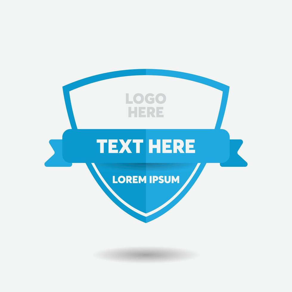 modern badge for logo, certificate, quality, label with blue color vector