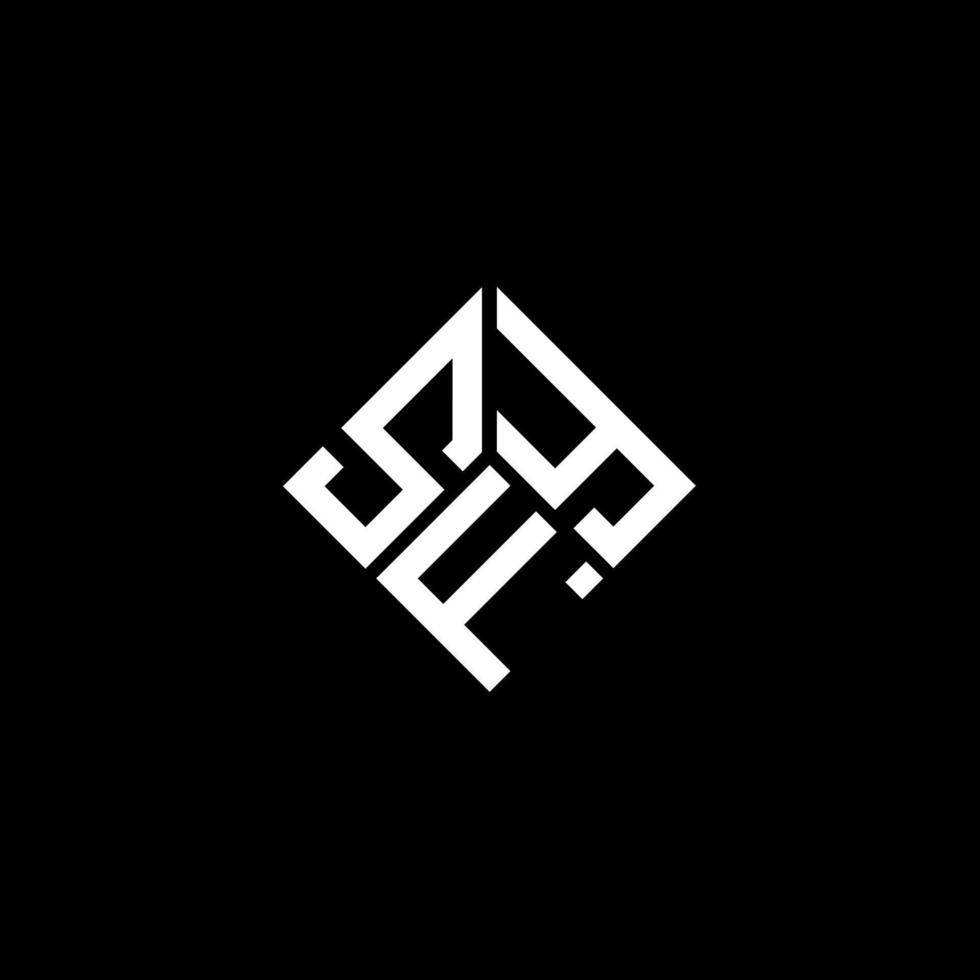 diseño de logotipo de letra sfy sobre fondo negro. concepto de logotipo de letra de iniciales creativas sfy. diseño de letras sfy. vector