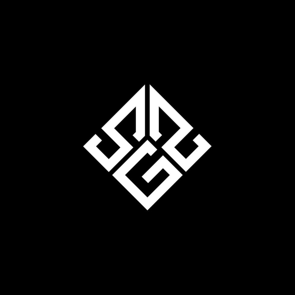 SGZ letter logo design on black background. SGZ creative initials letter logo concept. SGZ letter design. vector