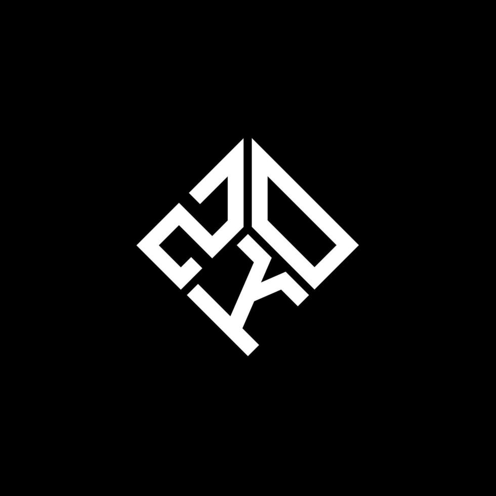 ZKO letter logo design on black background. ZKO creative initials letter logo concept. ZKO letter design. vector
