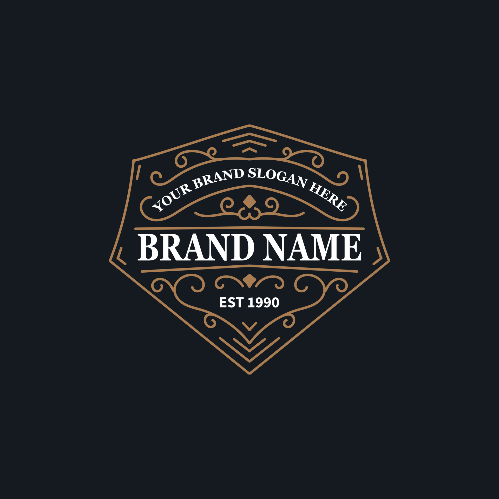 Badge Vintage Style Logo Design Template 9328077 Vector Art at Vecteezy