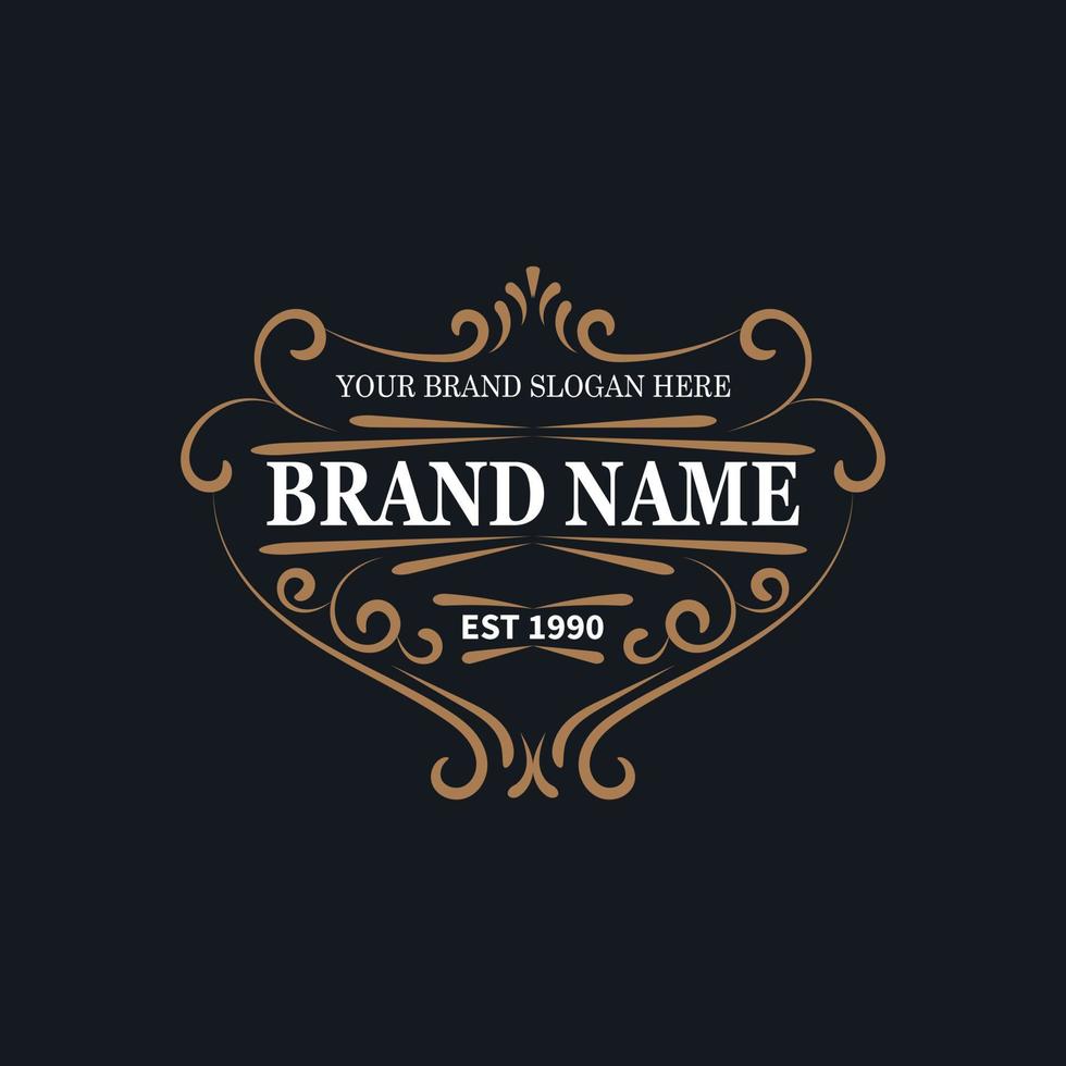 Badge Vintage Style Logo Design Template vector