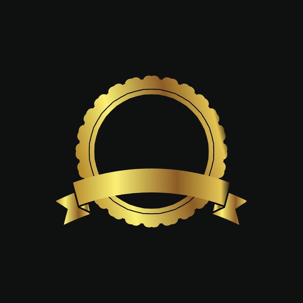 elemento de insignia de oro gratis vector