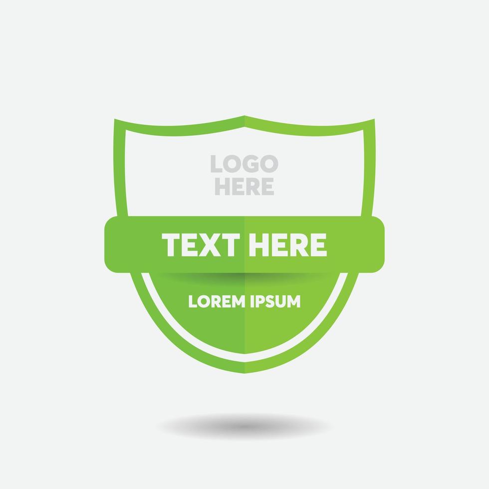 elegant badge with green color vector