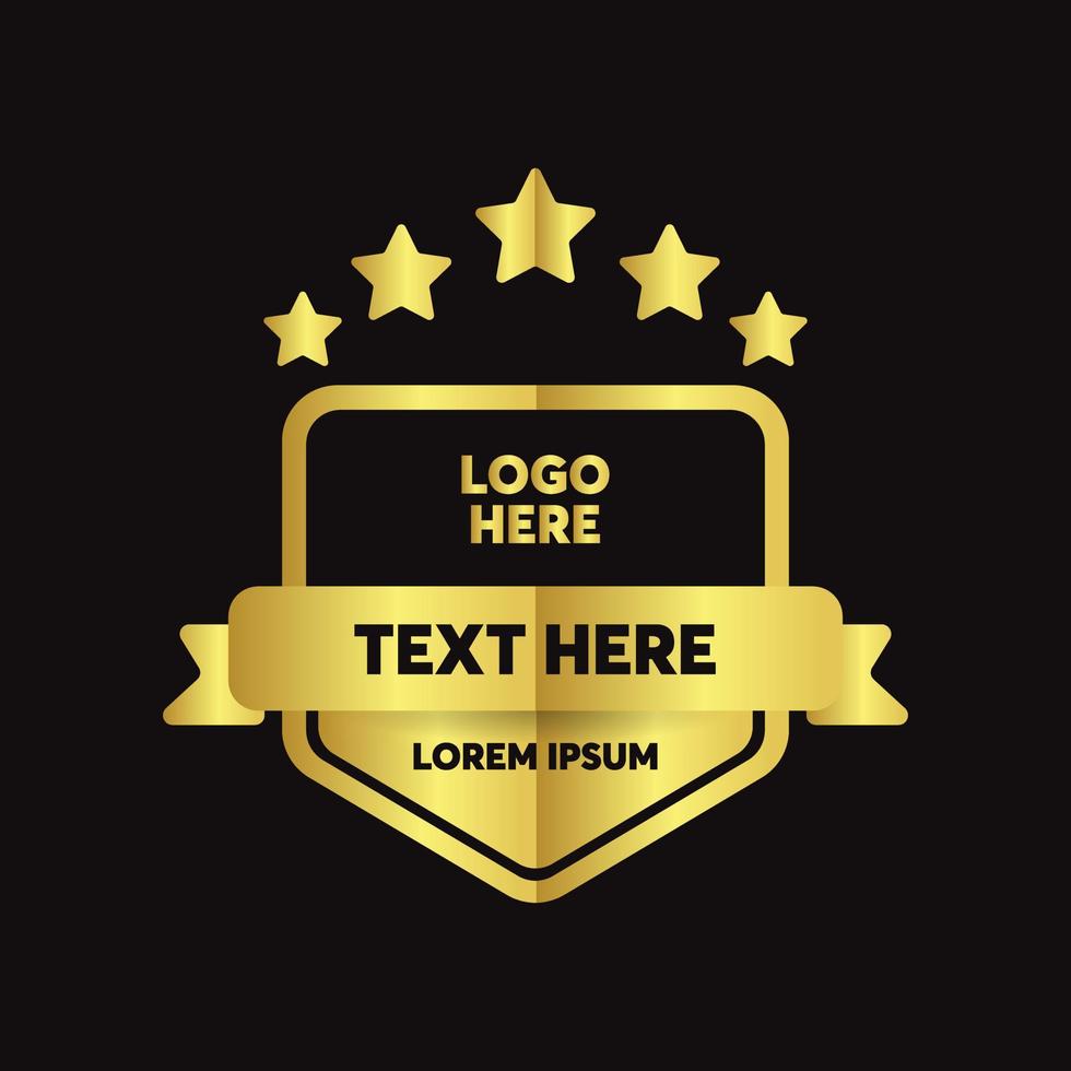 luxury badge. golden badge. vintage badge for label, logo, quality, product, certificate vector