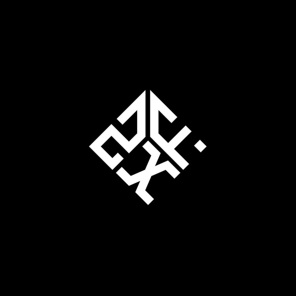 diseño de logotipo de letra zxf sobre fondo negro. concepto de logotipo de letra inicial creativa zxf. diseño de letras zxf. vector