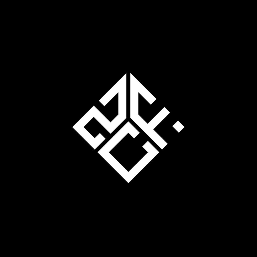 ZCF letter logo design on black background. ZCF creative initials letter logo concept. ZCF letter design. vector