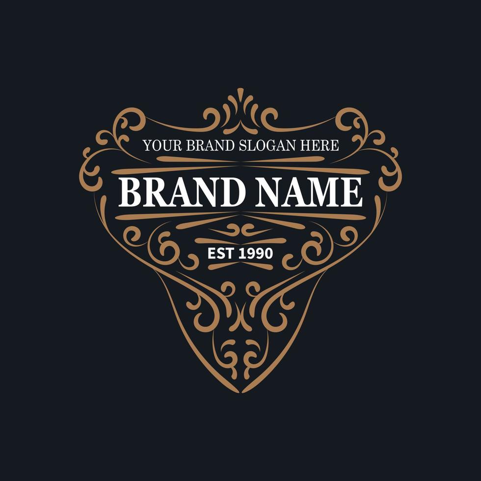 Badge Vintage Style Logo Design Template vector