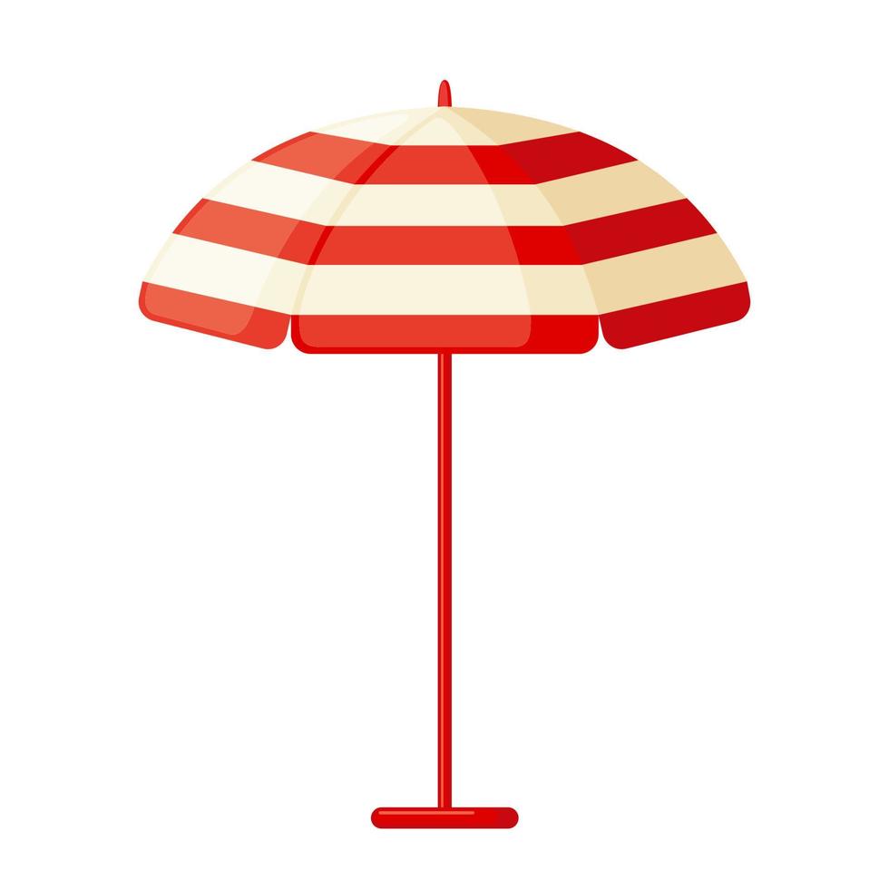 Beach umbrella icon in flat style isolated on white background. Vector illustration. Summer vacation consept.