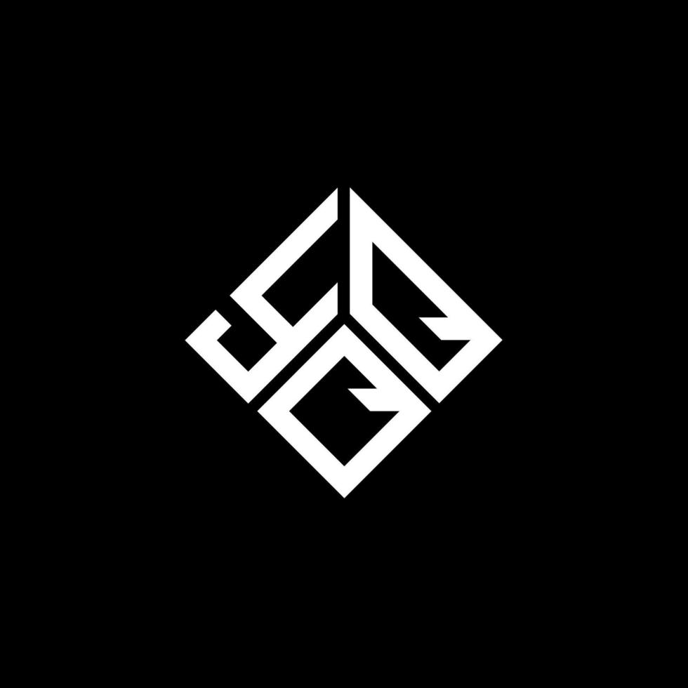 diseño de logotipo de letra yqq sobre fondo negro. yqq concepto creativo del logotipo de la letra inicial. diseño de letras yqq. vector