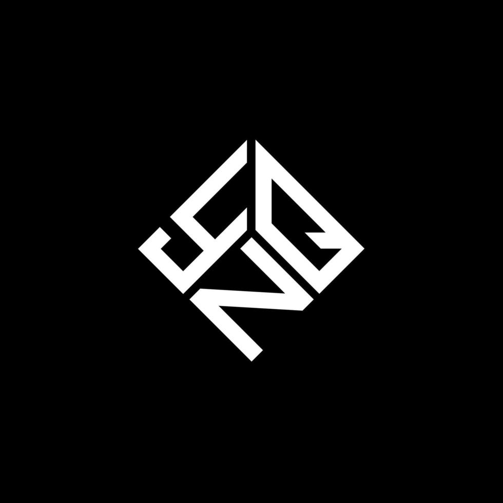 YNQ letter logo design on black background. YNQ creative initials letter logo concept. YNQ letter design. vector