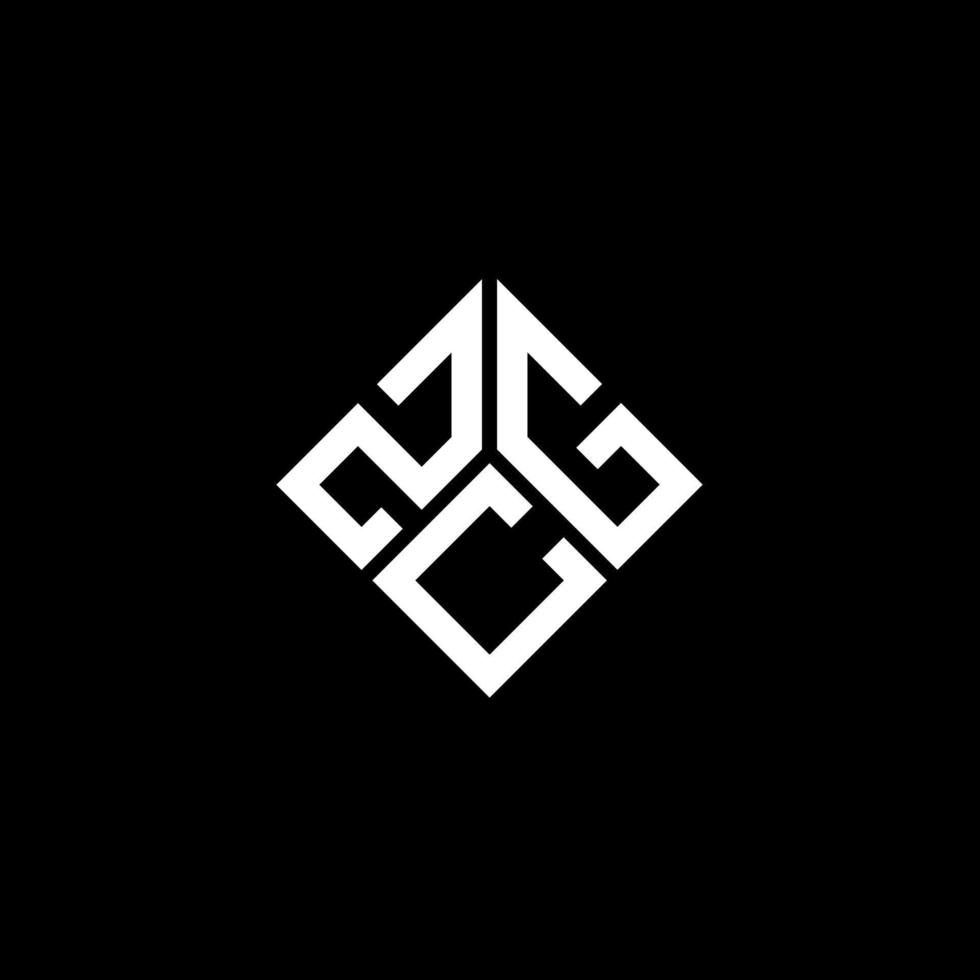 diseño de logotipo de letra zcg sobre fondo negro. concepto de logotipo de letra de iniciales creativas zcg. diseño de letras zcg. vector