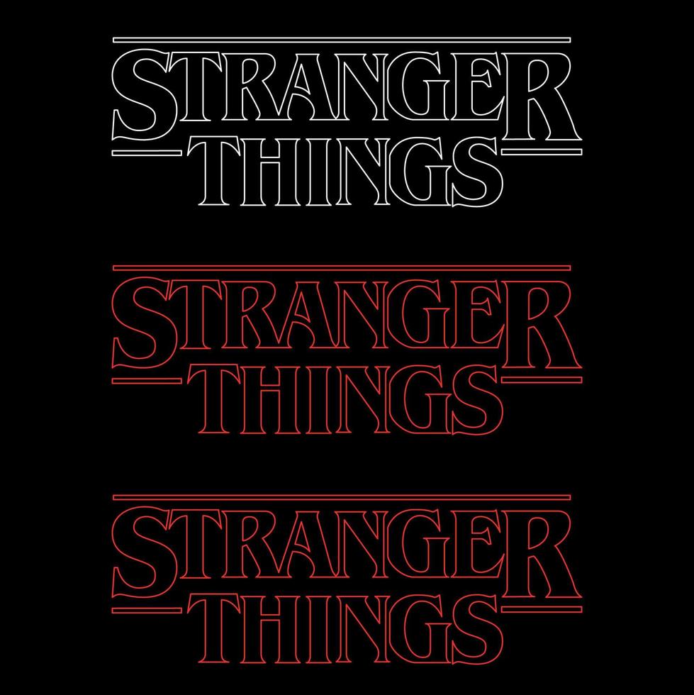 Stranger Things Text vector