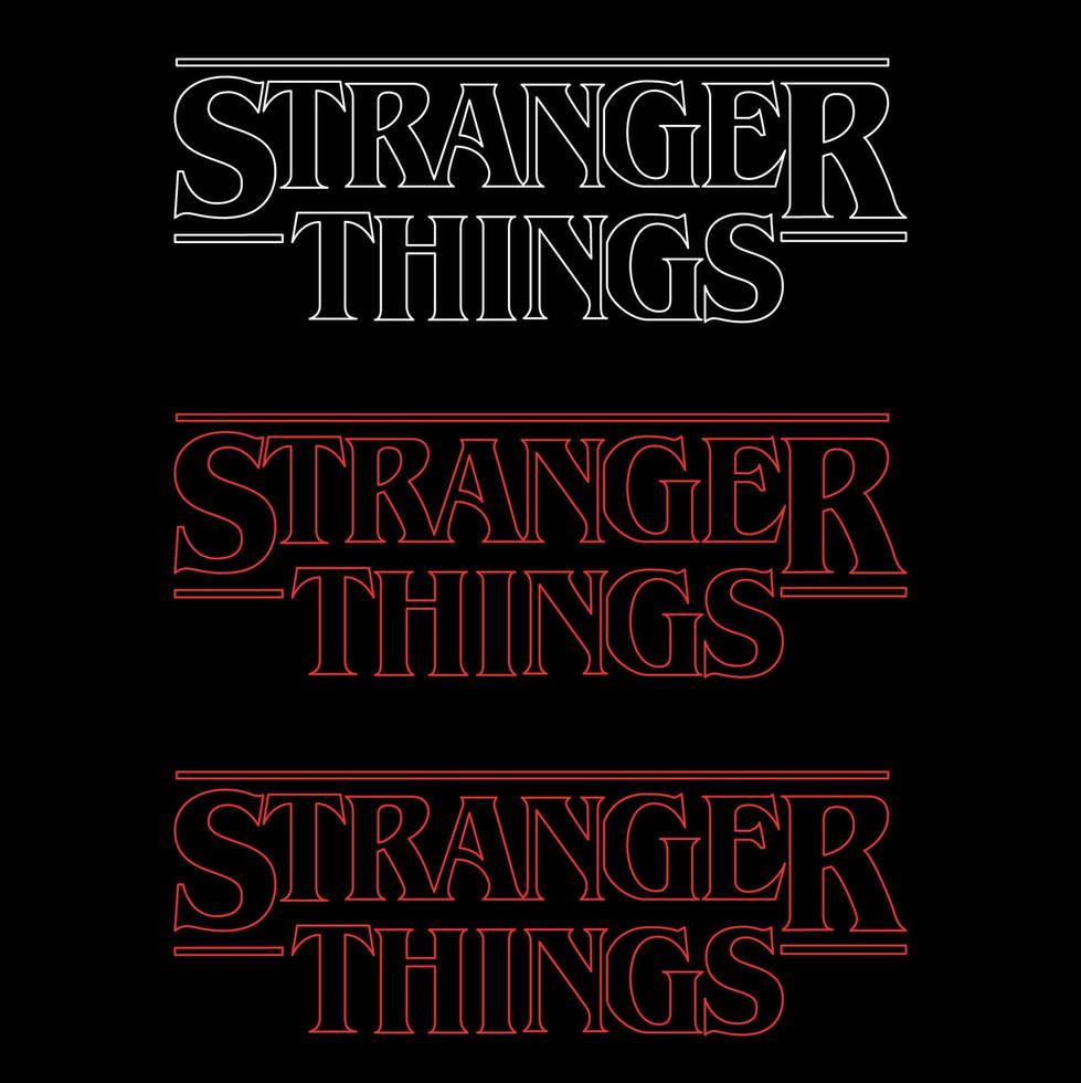 Stranger Things Text vector