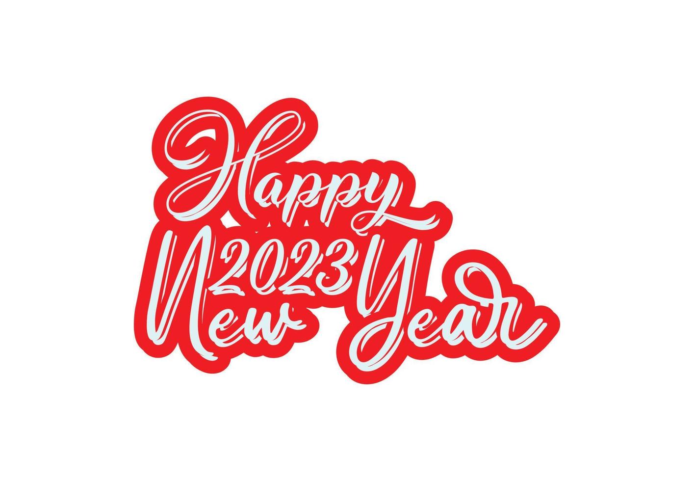 Happy new year 2023 logo, banner, t shirt design template vector