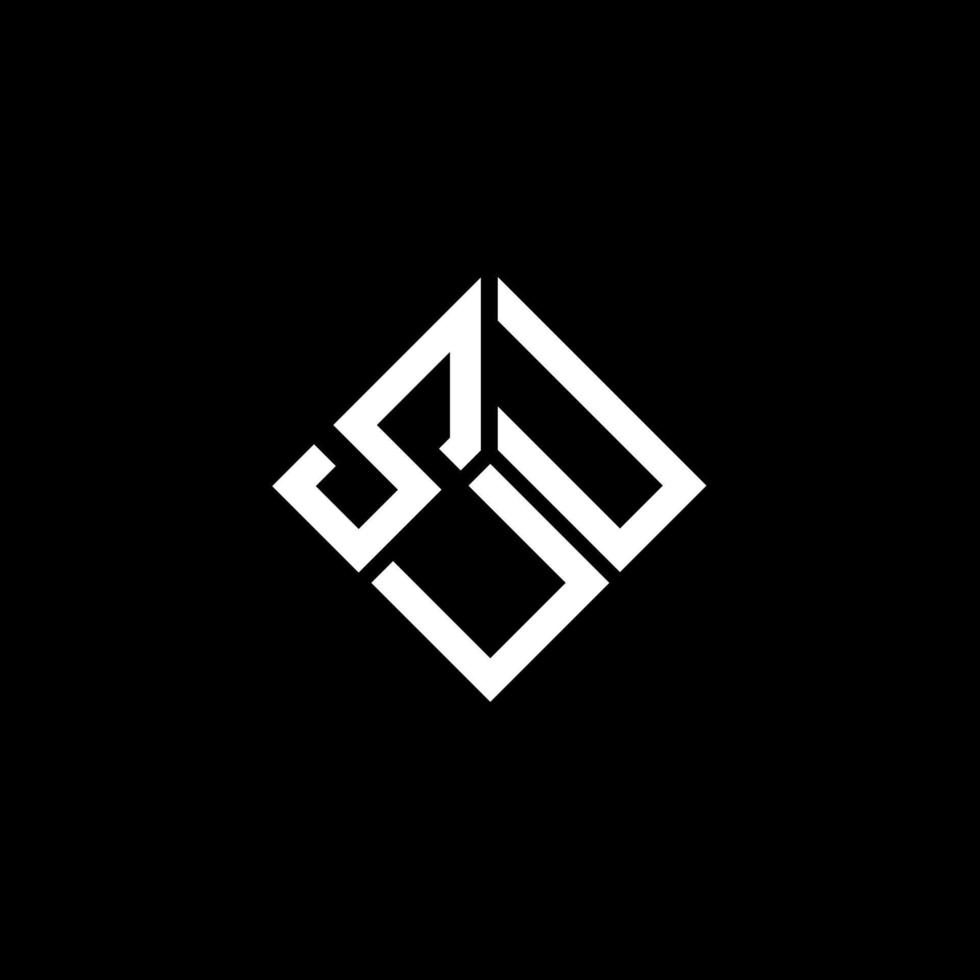 SUU letter logo design on black background. SUU creative initials letter logo concept. SUU letter design. vector