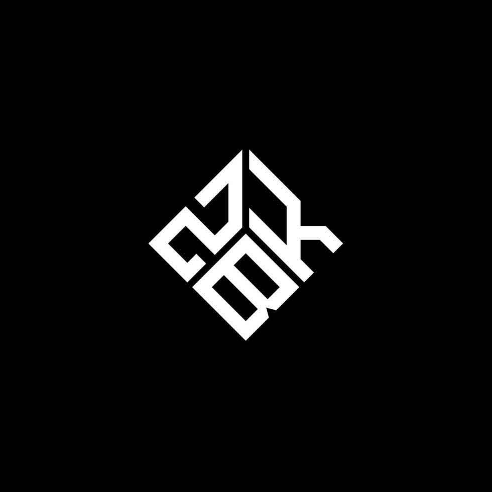 diseño de logotipo de letra zbk sobre fondo negro. concepto de logotipo de letra inicial creativa zbk. diseño de letras zbk. vector