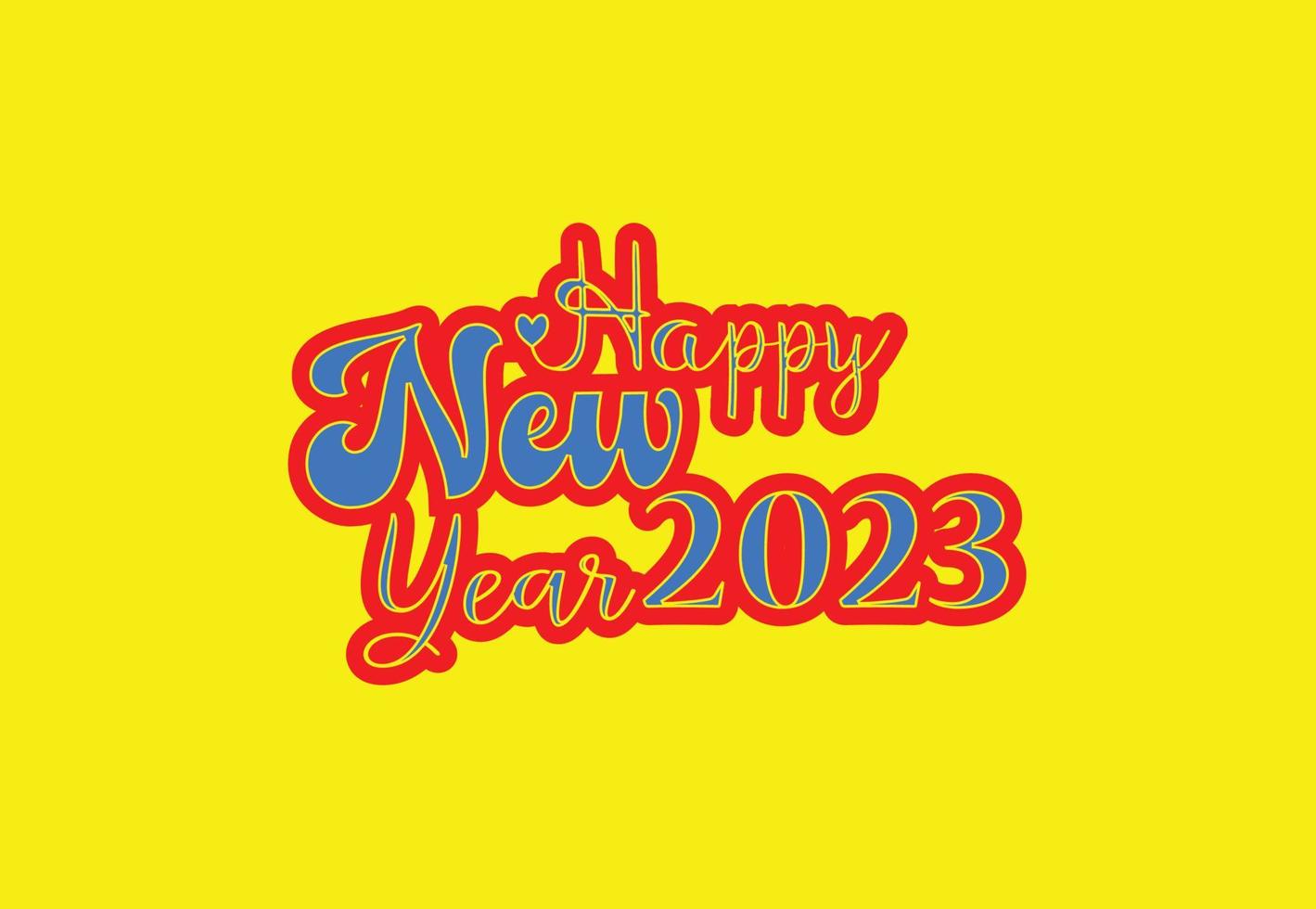 Happy new year 2023 logo, banner, t shirt design template vector
