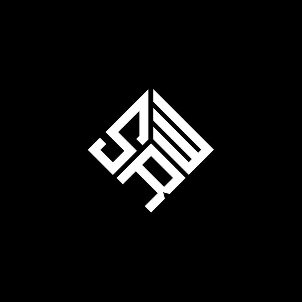 SRW letter logo design on black background. SRW creative initials letter logo concept. SRW letter design. vector