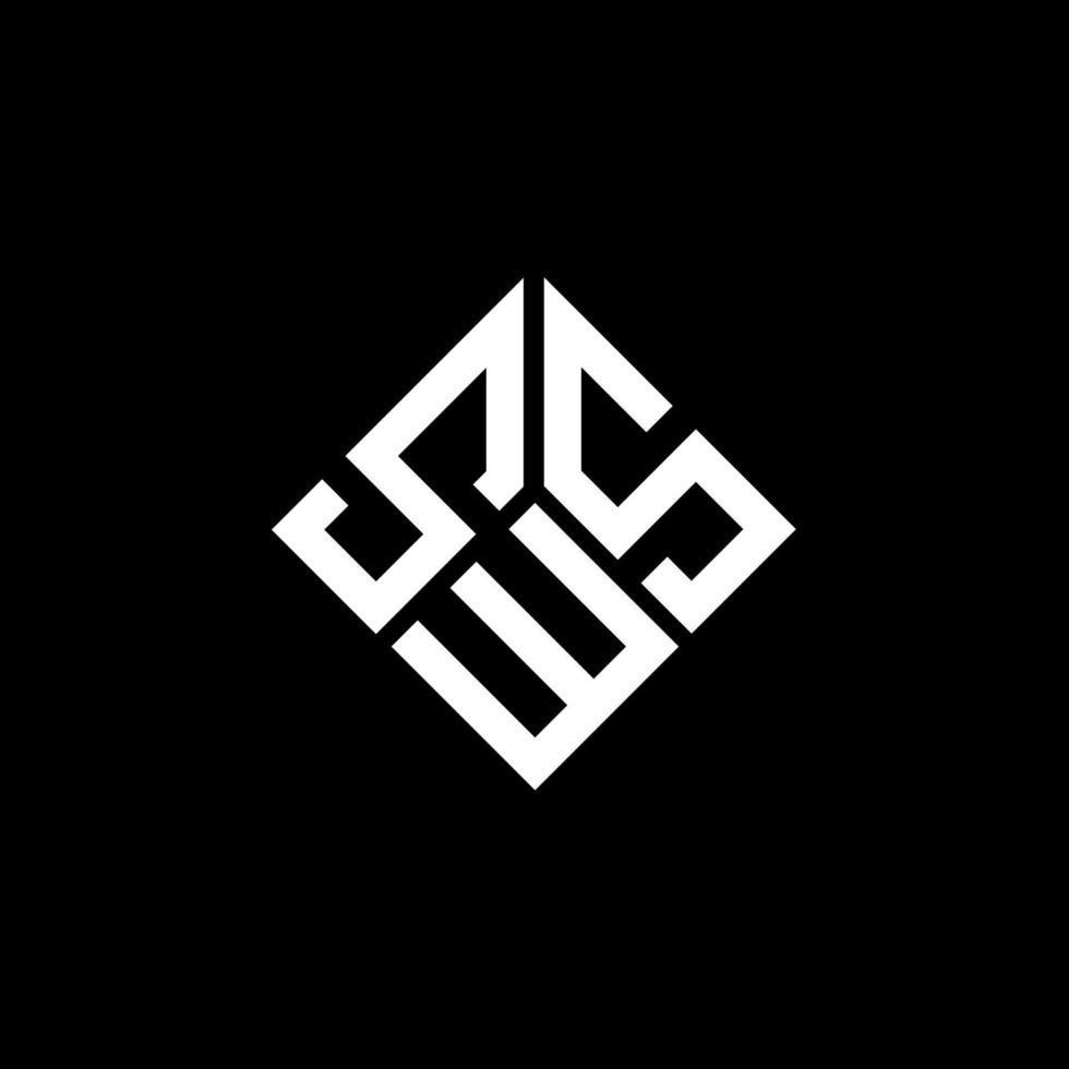 SWS letter logo design on black background. SWS creative initials letter logo concept. SWS letter design. vector