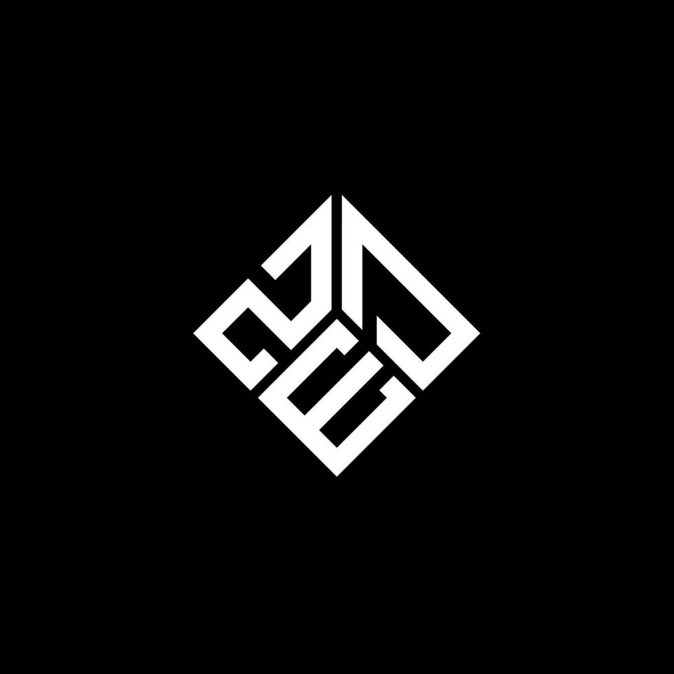 diseño de logotipo de letra zed sobre fondo negro. concepto de logotipo de letra de iniciales creativas zed. diseño de letras zed. vector