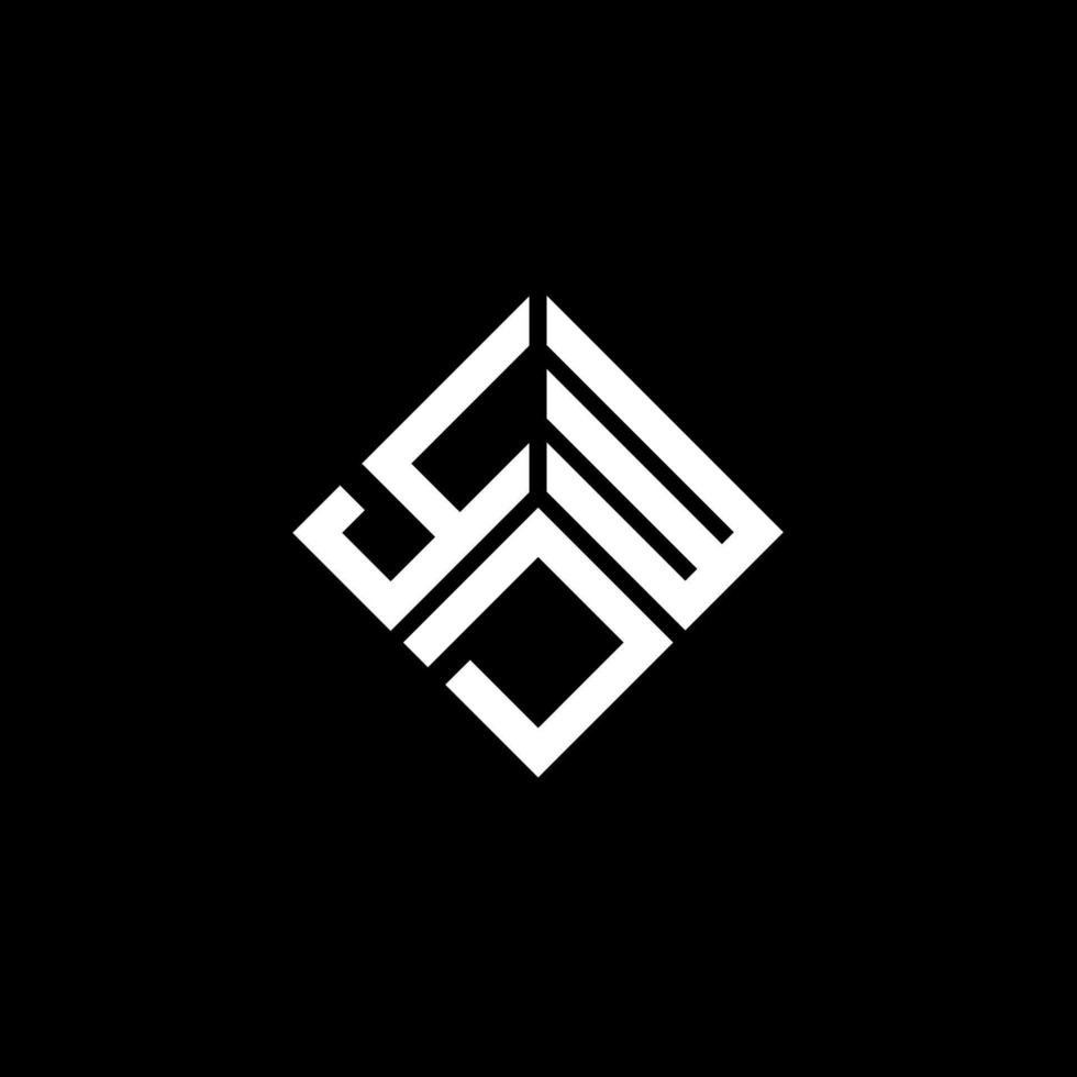 YDW letter logo design on black background. YDW creative initials letter logo concept. YDW letter design. vector