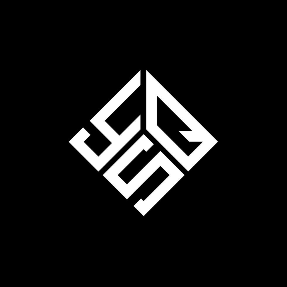 diseño del logotipo de la letra ysq sobre fondo negro. ysq concepto de logotipo de letra de iniciales creativas. diseño de letras ysq. vector