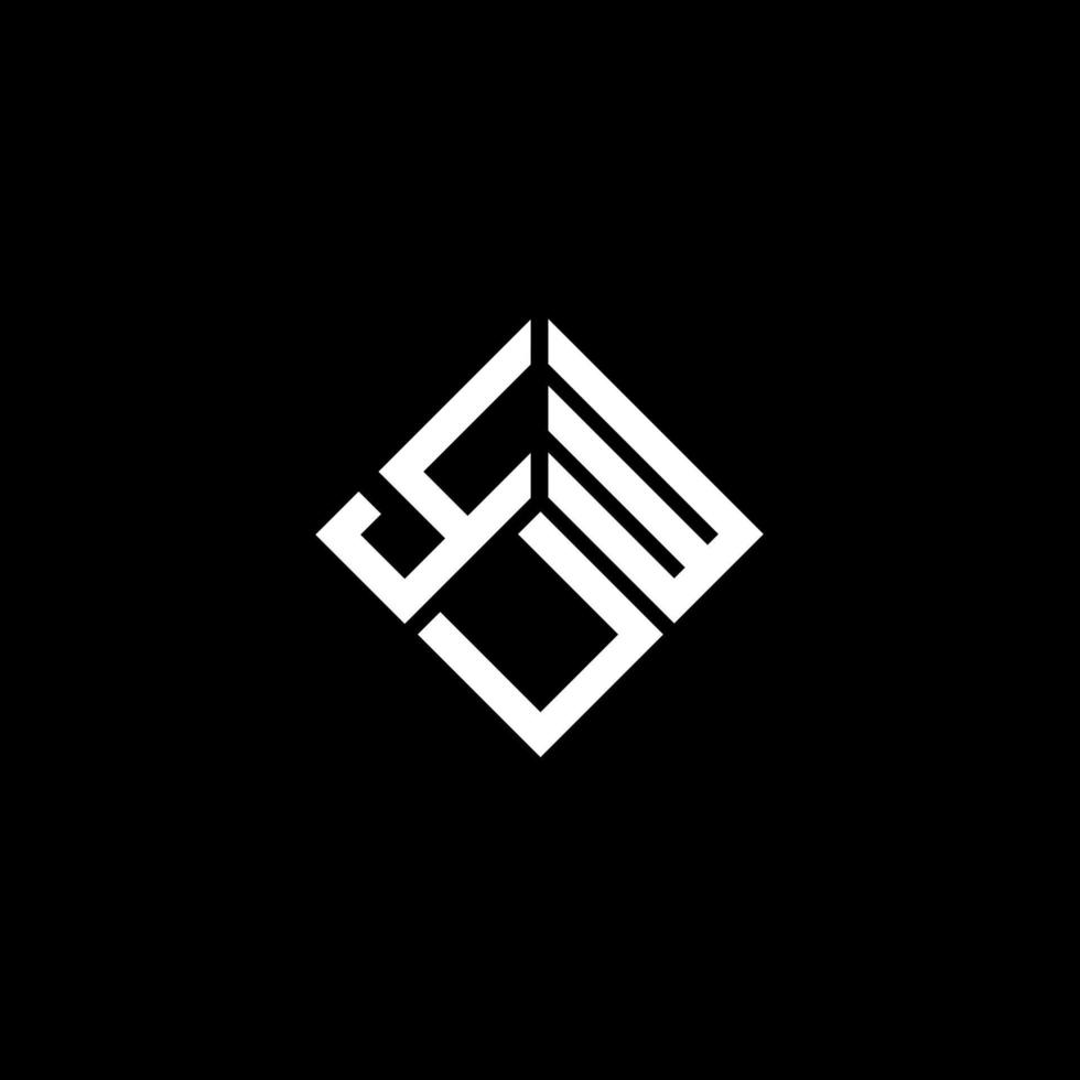 YUW letter logo design on black background. YUW creative initials letter logo concept. YUW letter design. vector