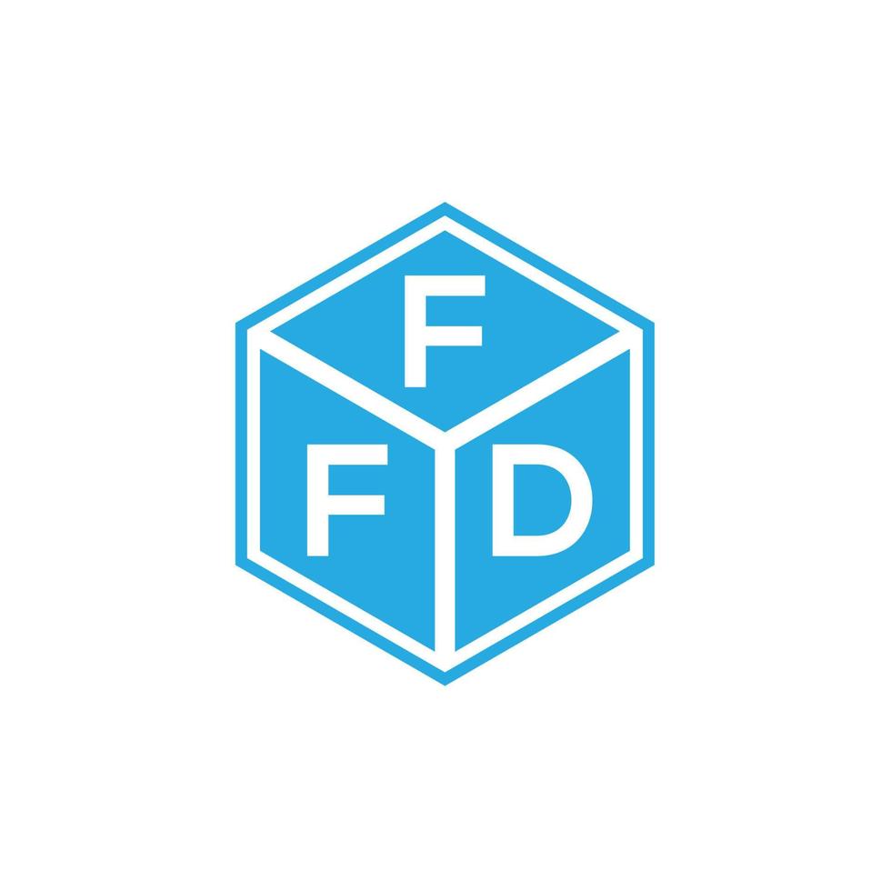 FFD letter logo design on black background. FFD creative initials letter logo concept. FFD letter design. vector