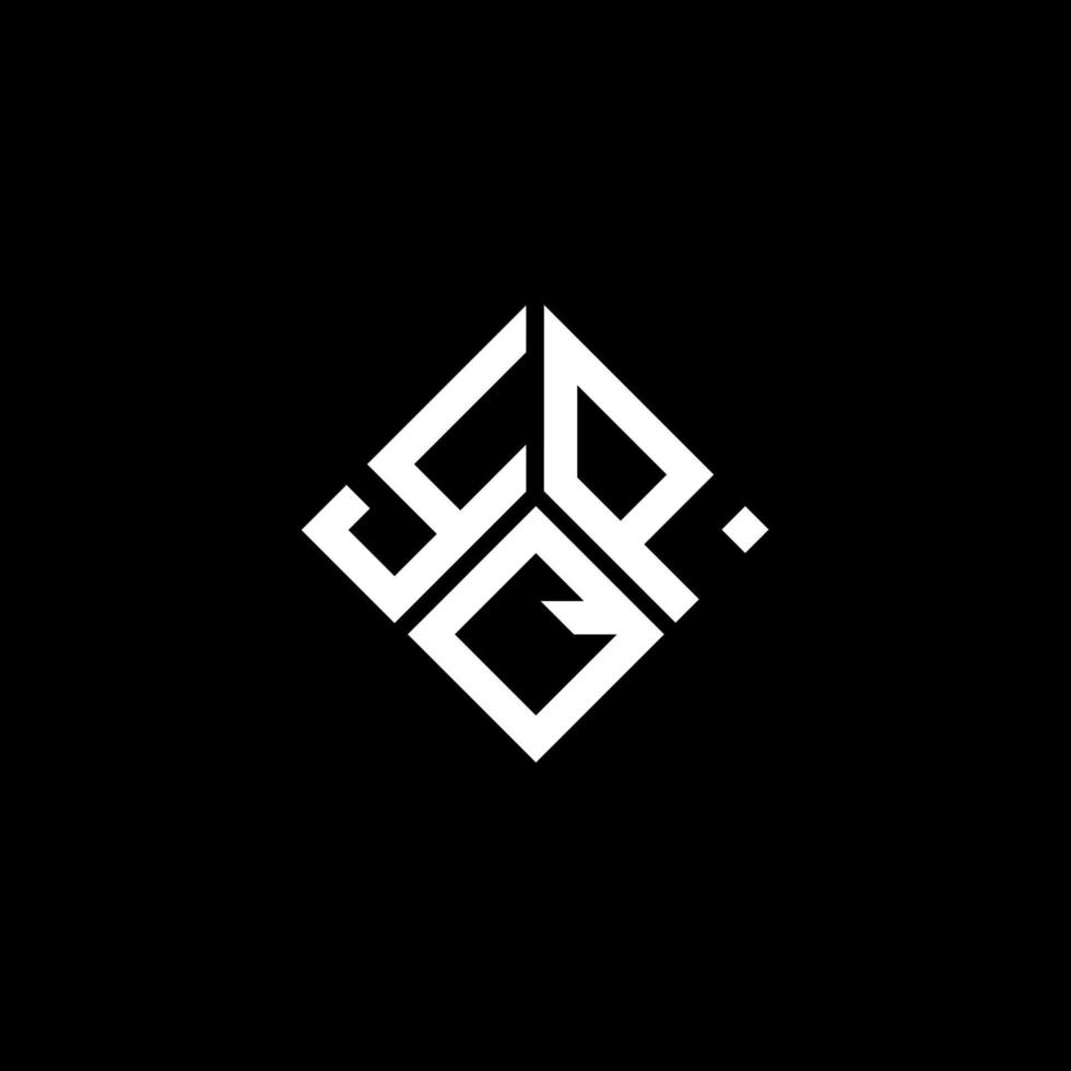 YQP letter logo design on black background. YQP creative initials letter logo concept. YQP letter design. vector