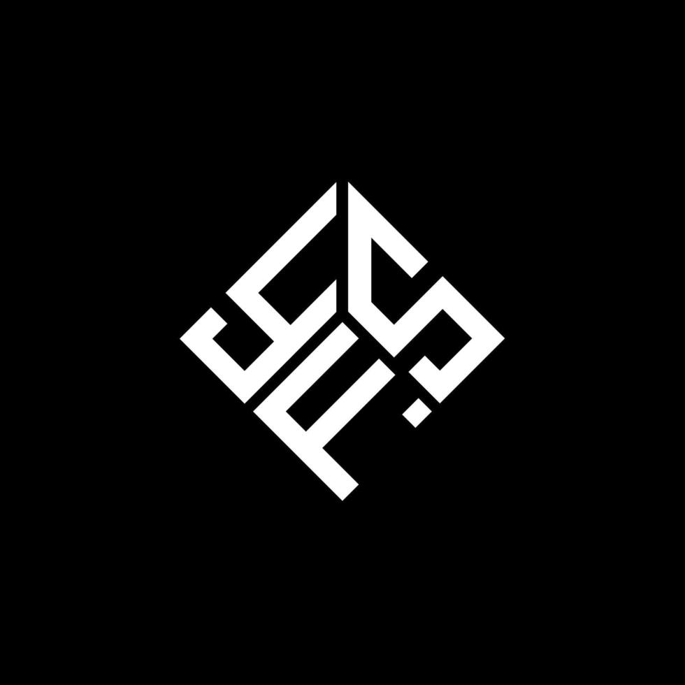 YFS letter logo design on black background. YFS creative initials letter logo concept. YFS letter design. vector