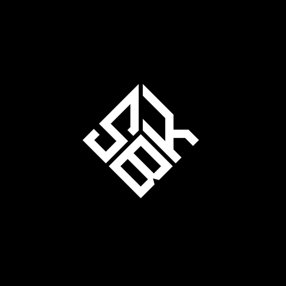 diseño del logotipo de la letra sbk sobre fondo negro. Concepto de logotipo de letra de iniciales creativas sbk. diseño de letras sbk. vector