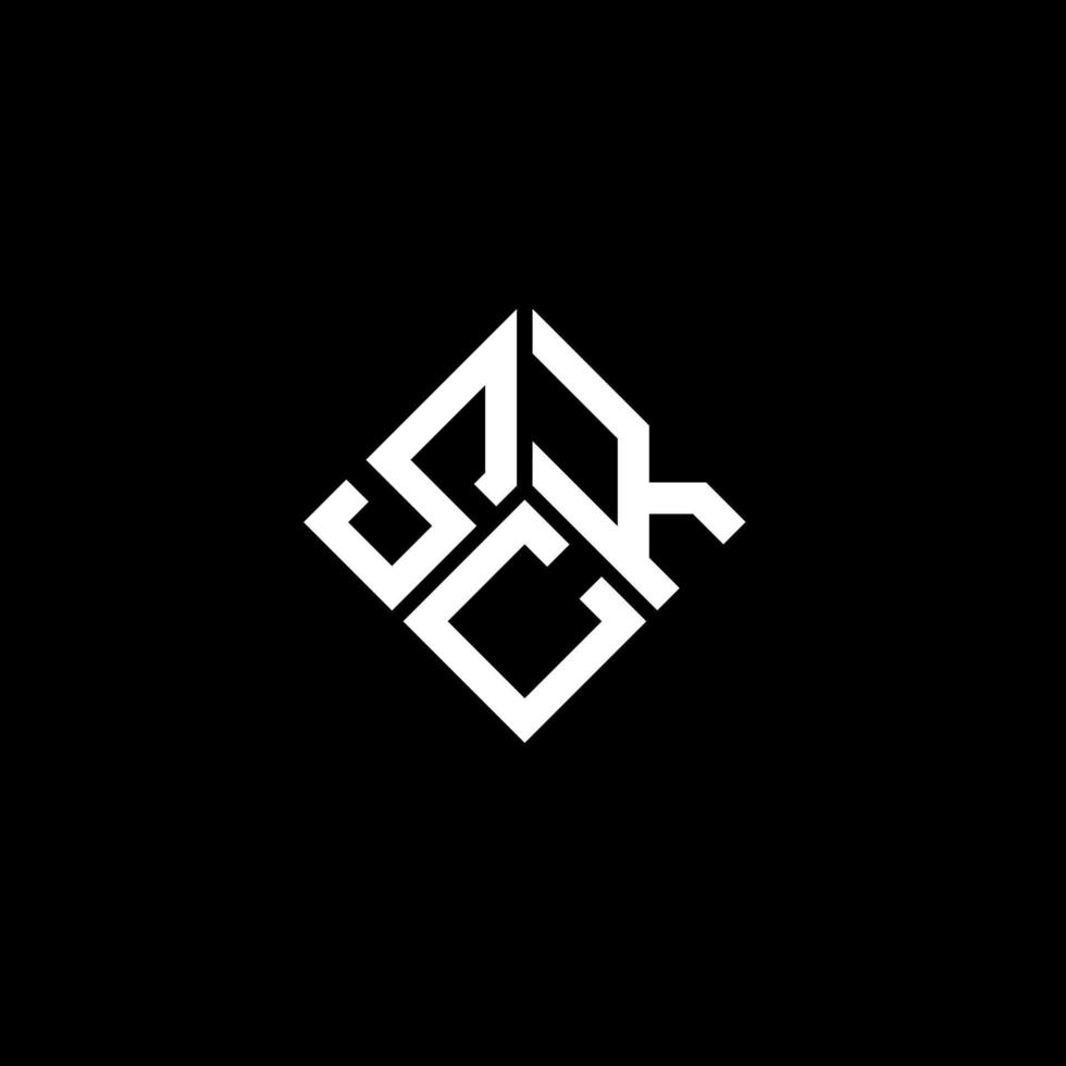 diseño de logotipo de letra sck sobre fondo negro. concepto de logotipo de letra inicial creativa sck. diseño de letras sck. vector